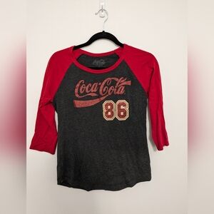Woman's Large Coca-Cola Quarter Sleeve Shirt